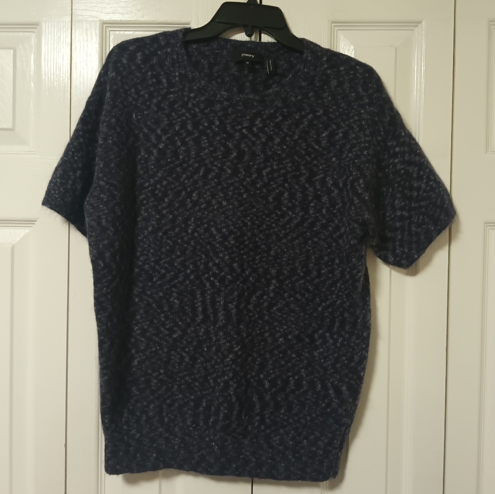 Theory Mohair Blend Short Sleeve Sweater